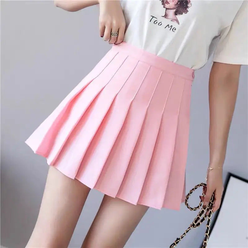 Women’s High Waist Pleated Tennis Mini Skirt