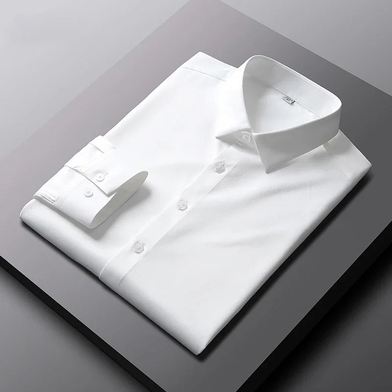 Men's Non-Iron Casual Shirt – Wrinkle-Resistant Solid