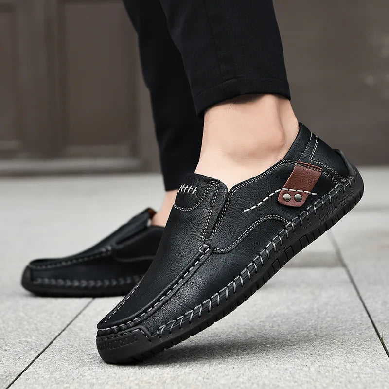 Men’s PU Leather Loafers Casual Slip-On Driving Shoes