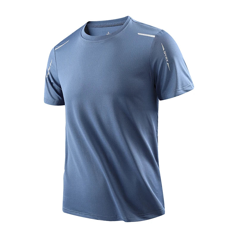 Blue Color Men’s Quick Dry Running T-Shirt – Breathable Sports Top