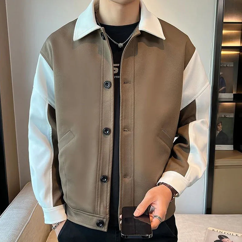 Men’s Color Block Safari Jacket – Lightweight Spring Layer