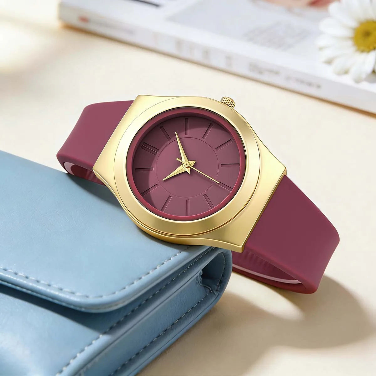 Women’s Sport Quartz Watch With Soft Silicone Band