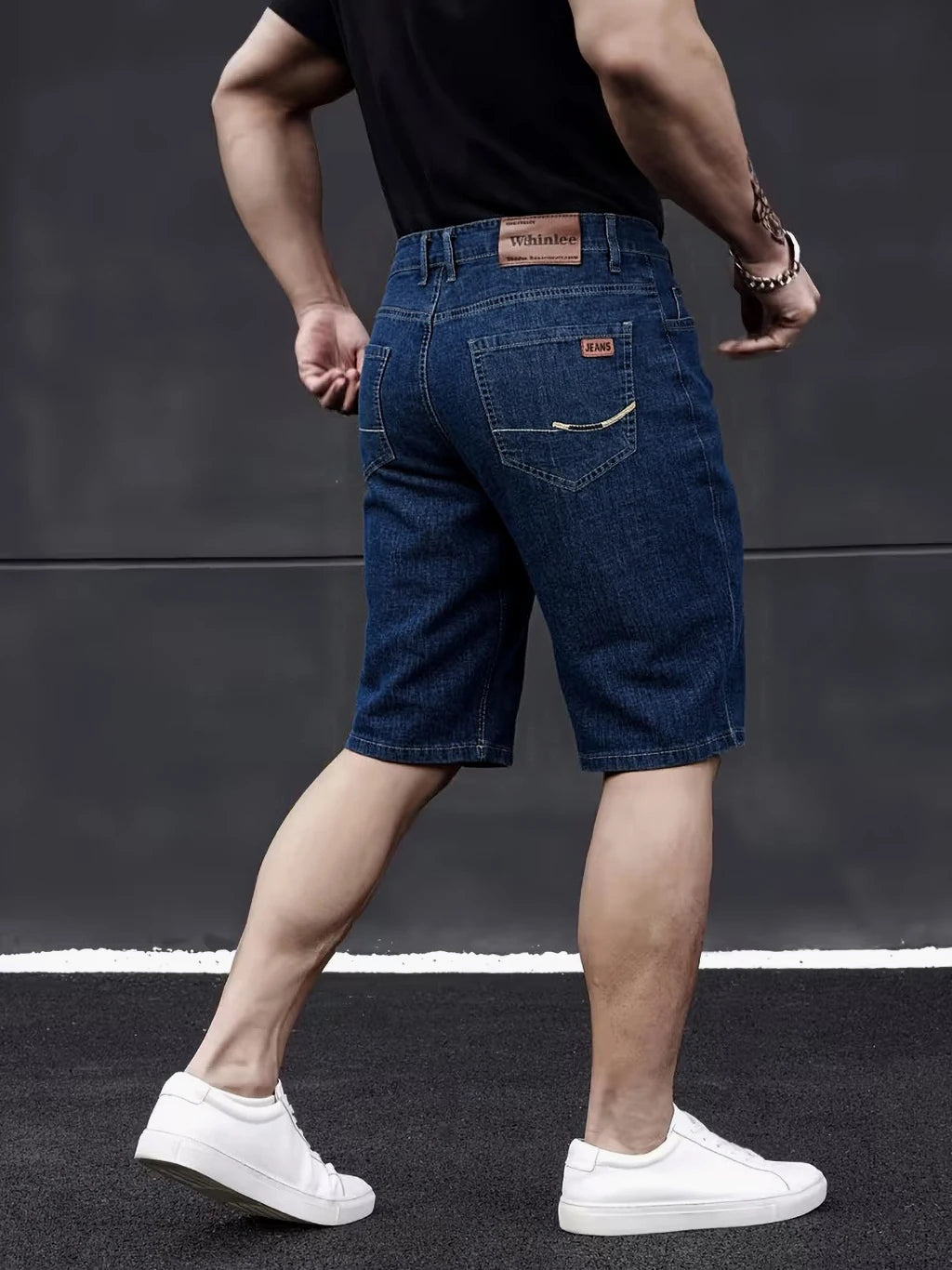 Z519-Blk Color Men's Straight Fit Business Jeans Classic Denim Pants