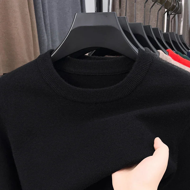 Men's Knit Pullover Sweater With Diamond Pattern
