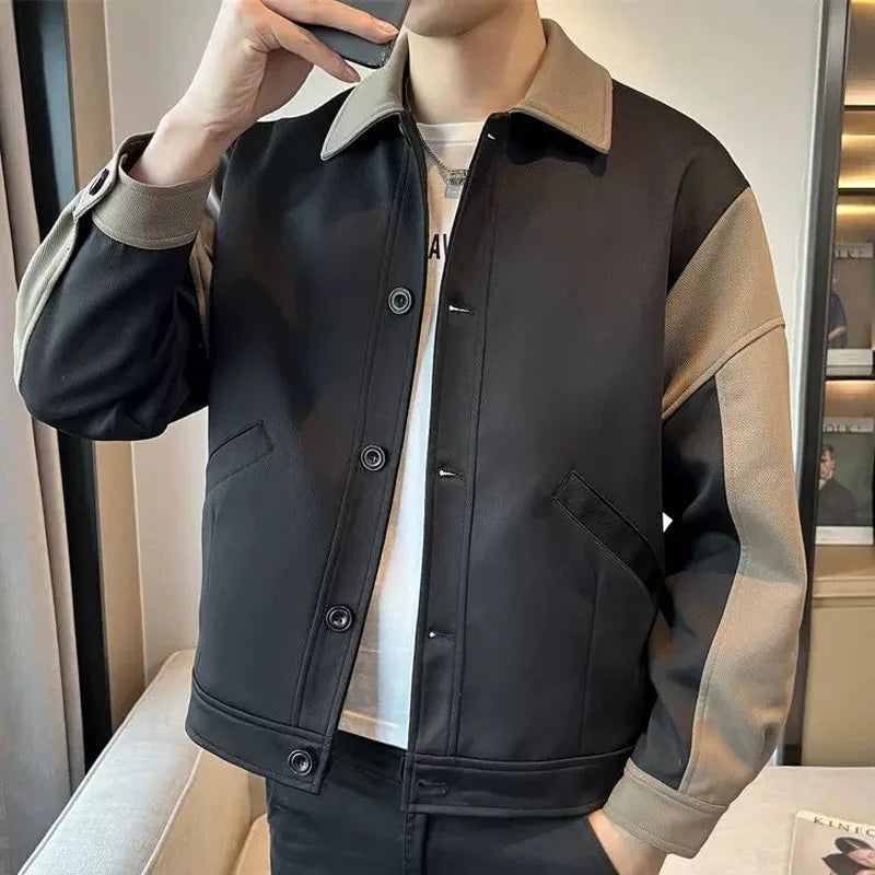 Men’s Color Block Safari Jacket – Lightweight Spring Layer