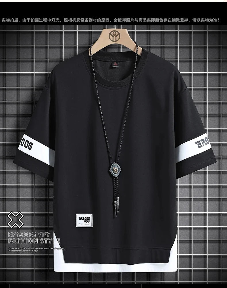 Men’s Oversized Hip Hop T-Shirt Casual Streetwear