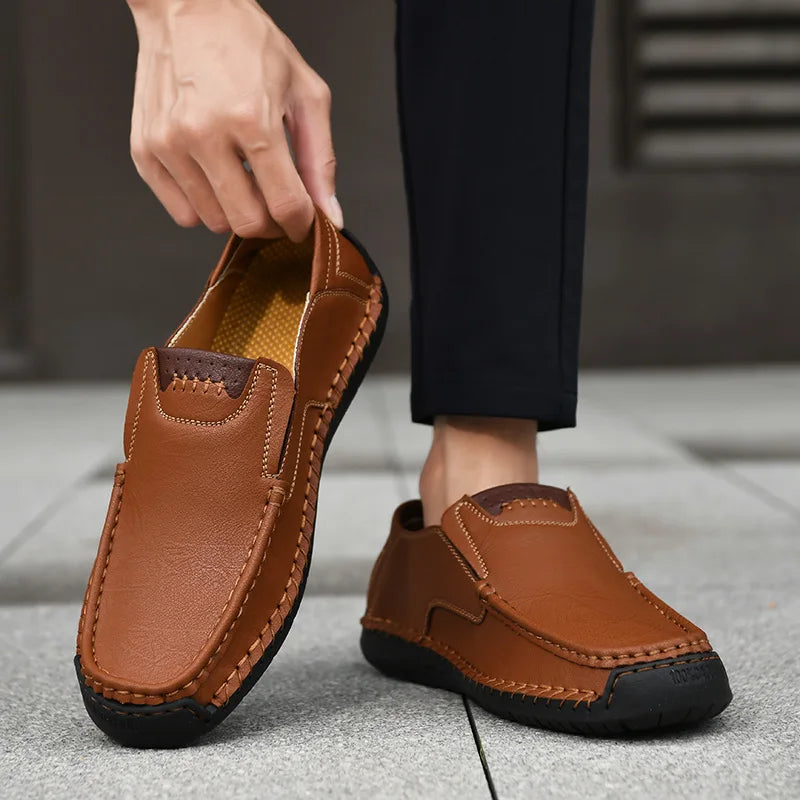 Men’s PU Leather Loafers Casual Slip-On Driving Shoes