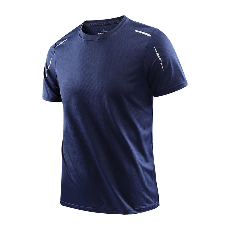 Navy Color Men’s Quick Dry Running T-Shirt – Breathable Sports Top