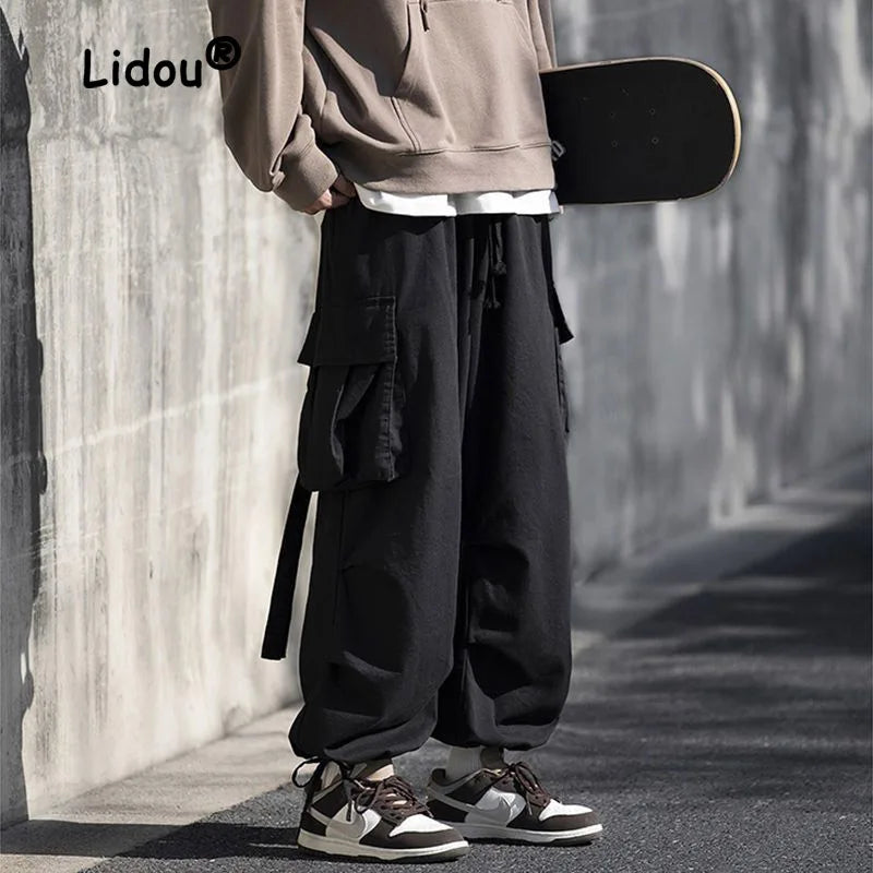 Men's Loose Cargo Pants With Multiple Pockets