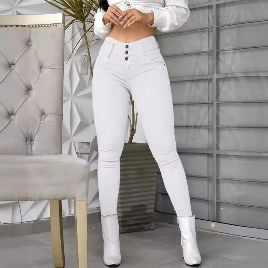 Women’s High Waist Slim Pencil Pants – Full Length