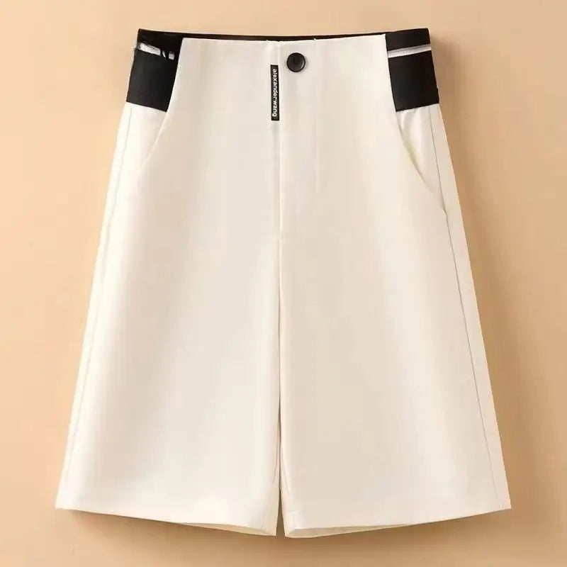 Women’s High Waist Casual Knit Shorts With Pockets