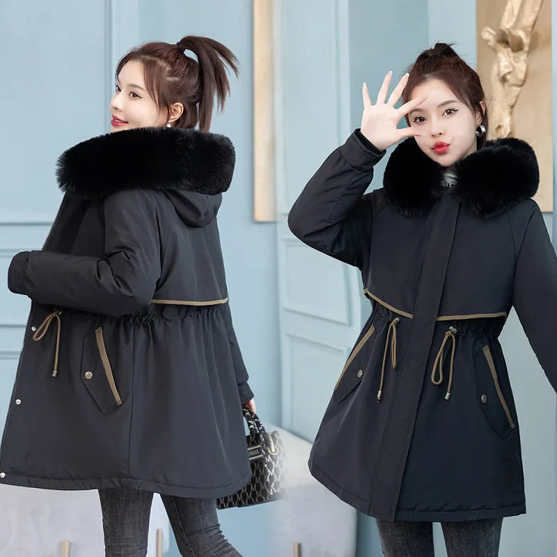 Women’s Long Winter Parka With Removable Liner Hood