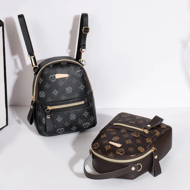 Women’s PU Leather Mini Backpack – Lightweight Daypack