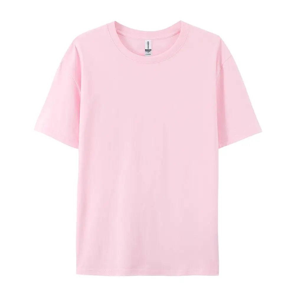 Pink Color 100% Cotton Solid T-Shirt – Breathable Casual Tee