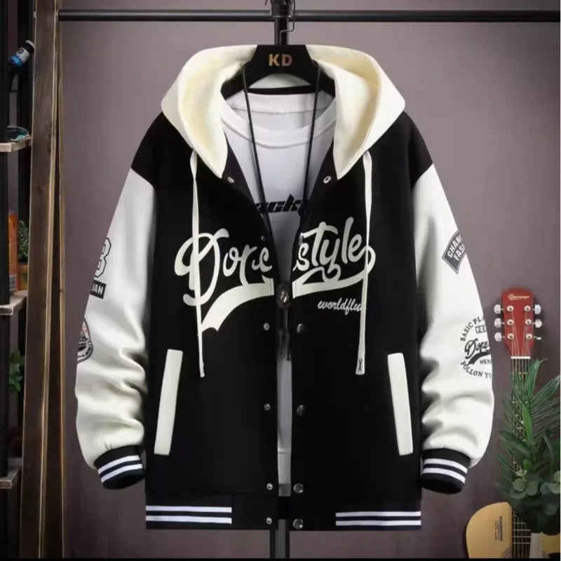 Men’s Korean Style Hoodie Tracksuit Set With Sweatpants