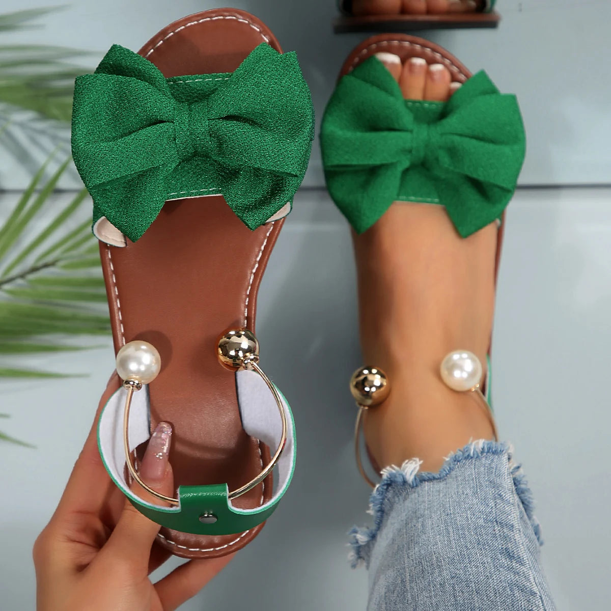 Women’s Flat PU Sandals – Lightweight, Casual Comfort