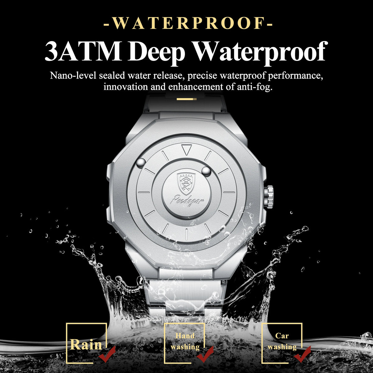 Men's Stainless Steel Business Watch – Waterproof Quartz