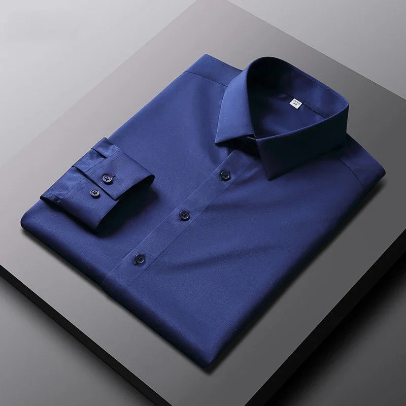 Men's Non-Iron Casual Shirt – Wrinkle-Resistant Solid