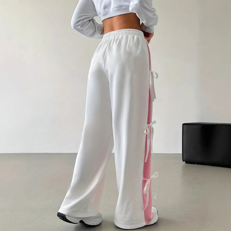 Women’s Mid-Rise Paisley Casual Skirt Pants With Pockets