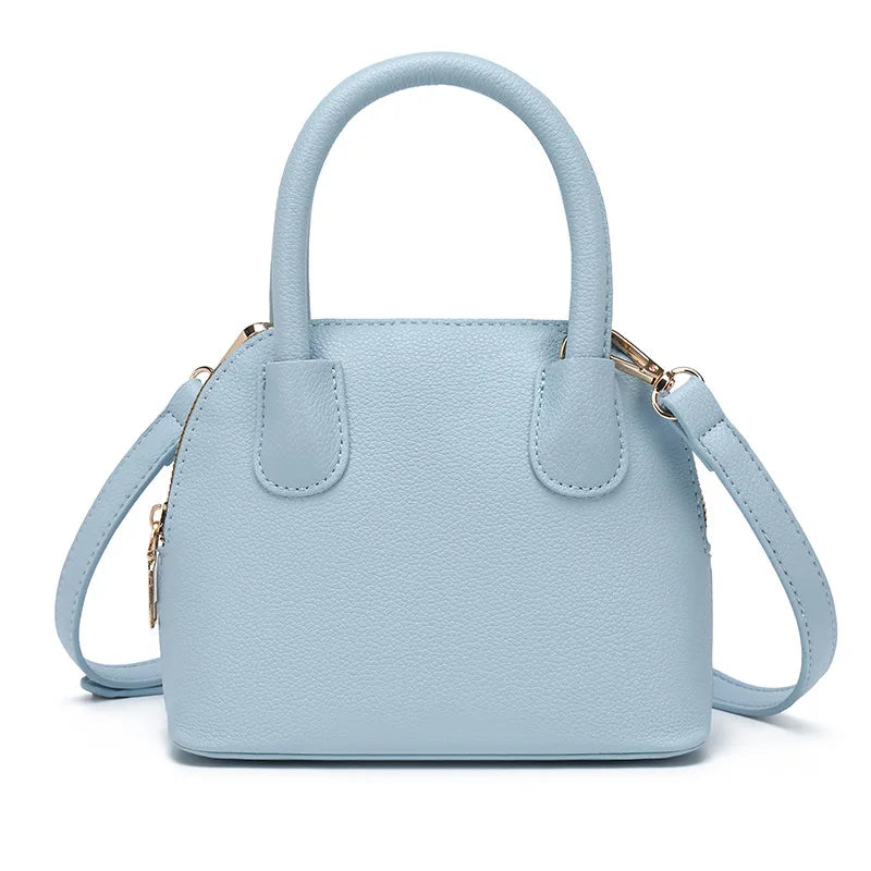 blue Color Women’s PU Mini Crossbody Bag Casual Zipper Handbag
