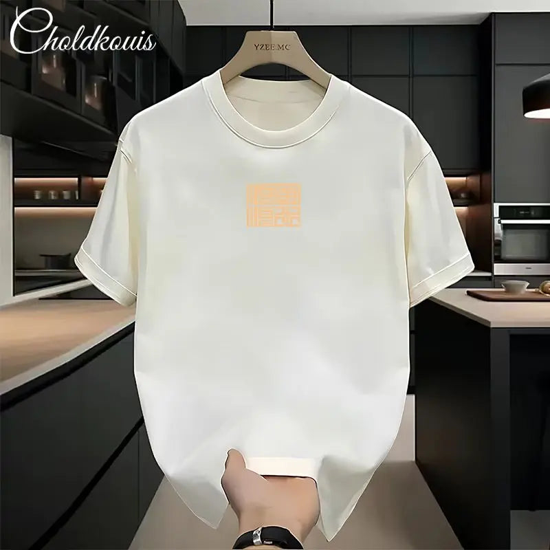 Men's Cotton Oversized Printed T-Shirt Casual Tee