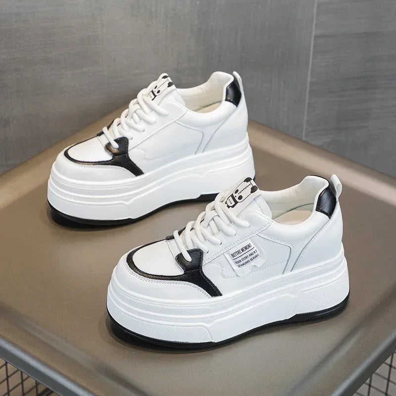 Women’s Suede Platform Sneakers With Wedge Heel