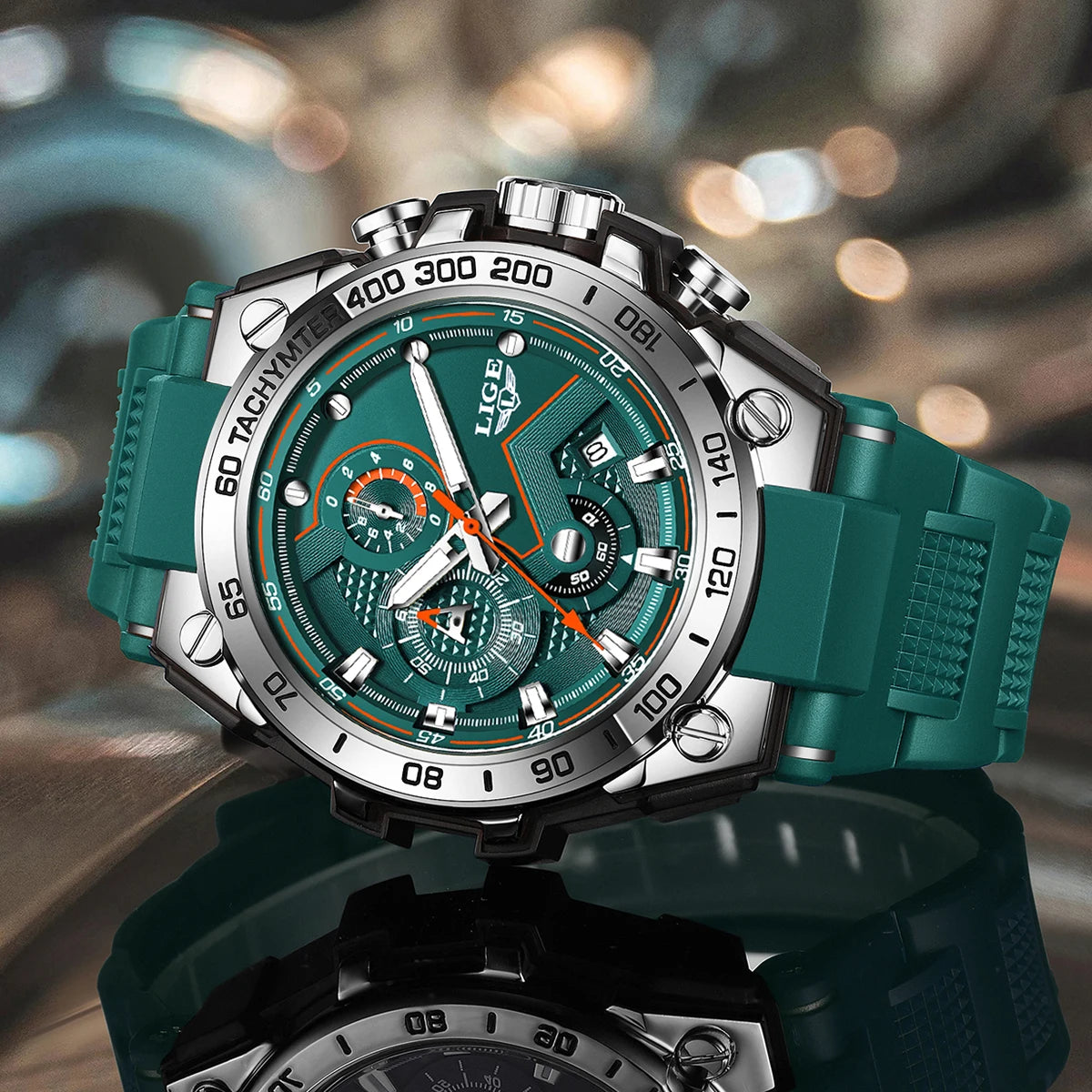 Men’s Military Sports Watch Quartz With Rubber Strap