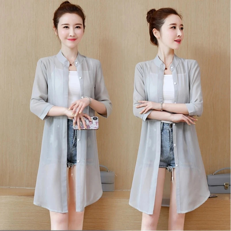 Women’s Chiffon Sun Protection Cardigan Jacket