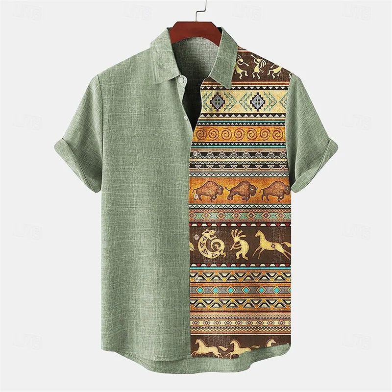 Men's Short Sleeve Casual Shirt – Lightweight Knit