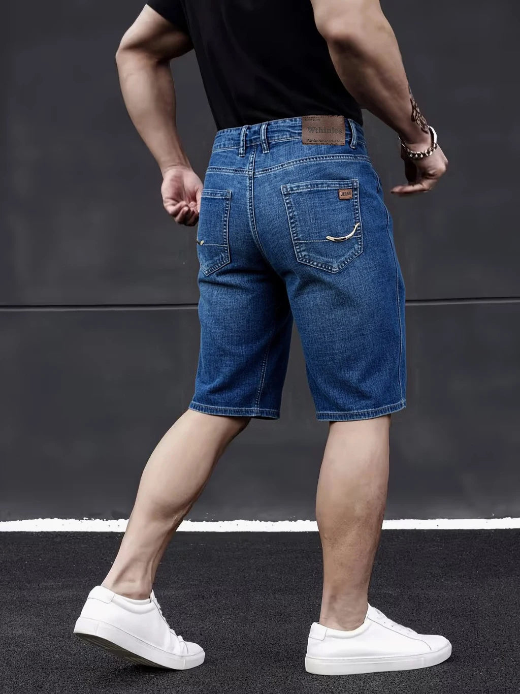 Z519-Blue Color Men's Straight Fit Business Jeans Classic Denim Pants