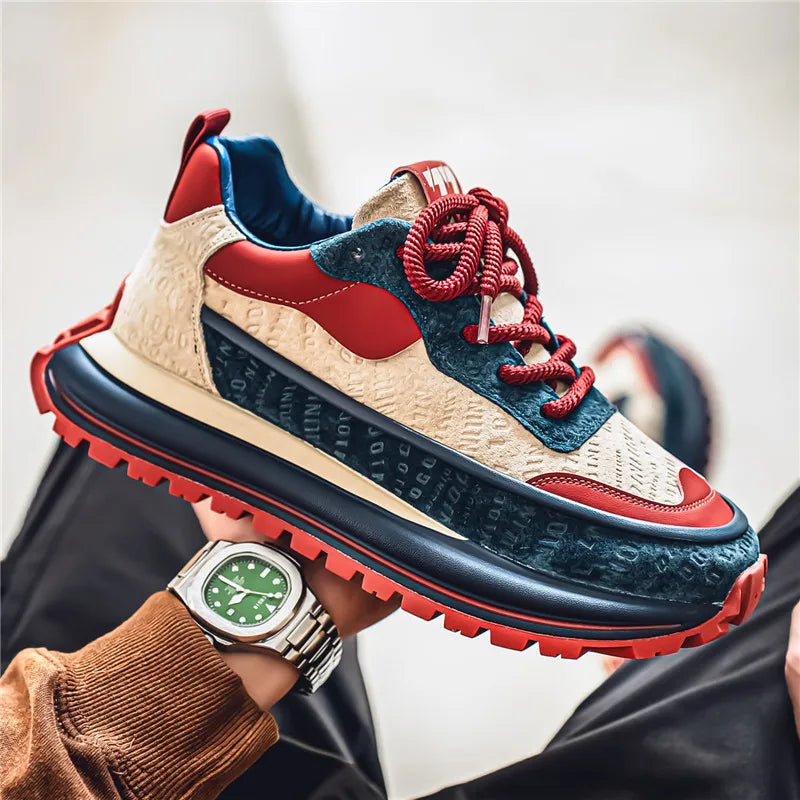 Men’s Chunky Sneakers Thick Sole Casual Walking Shoes
