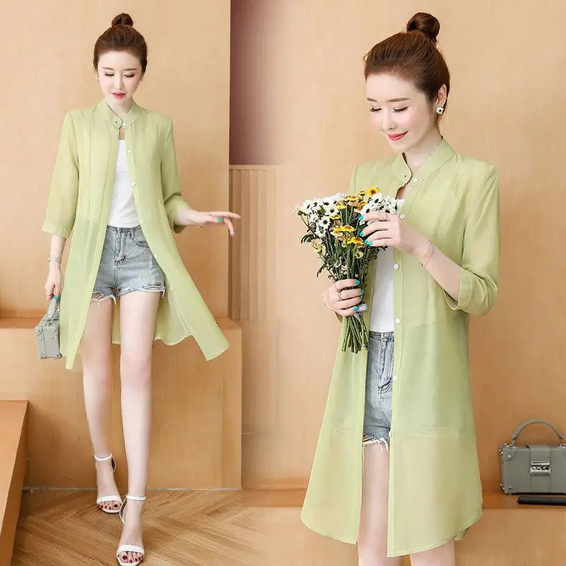 Women’s Chiffon Sun Protection Cardigan Jacket