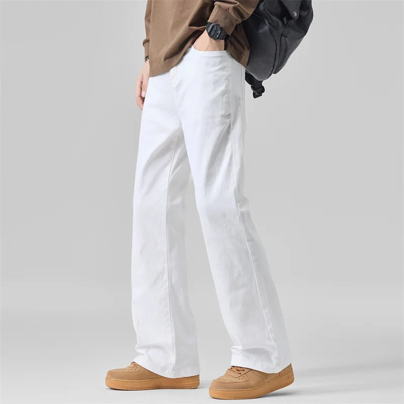 White Jeans 5108 Color Men’s Extra Long White Straight Leg Jeans