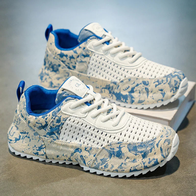 Men’s Patchwork Running Sneakers Lightweight Anti-Slip