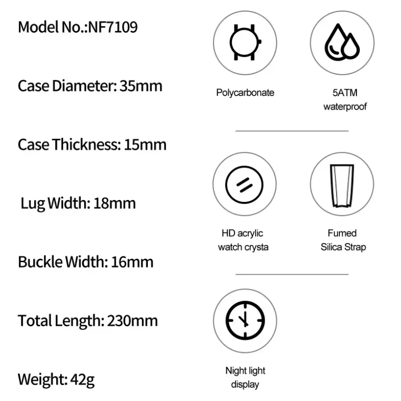 Women’s Dual Display Sports Watch – 50M Water Resistant
