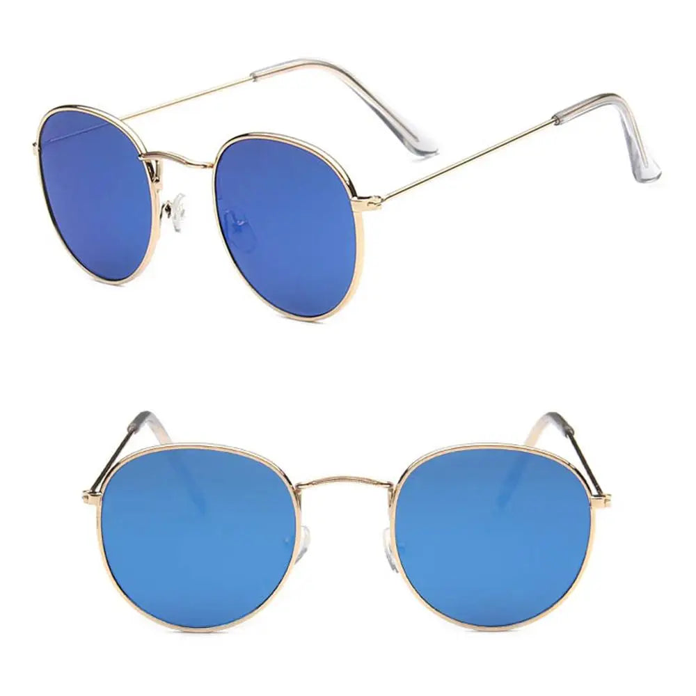 Vintage Round Metal Sunglasses With UV400 Protection