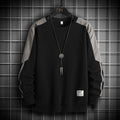 Men’s Patchwork Pullover Sweatshirt Casual Streetwear
