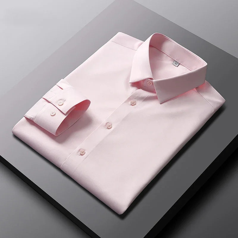 Men's Non-Iron Casual Shirt – Wrinkle-Resistant Solid