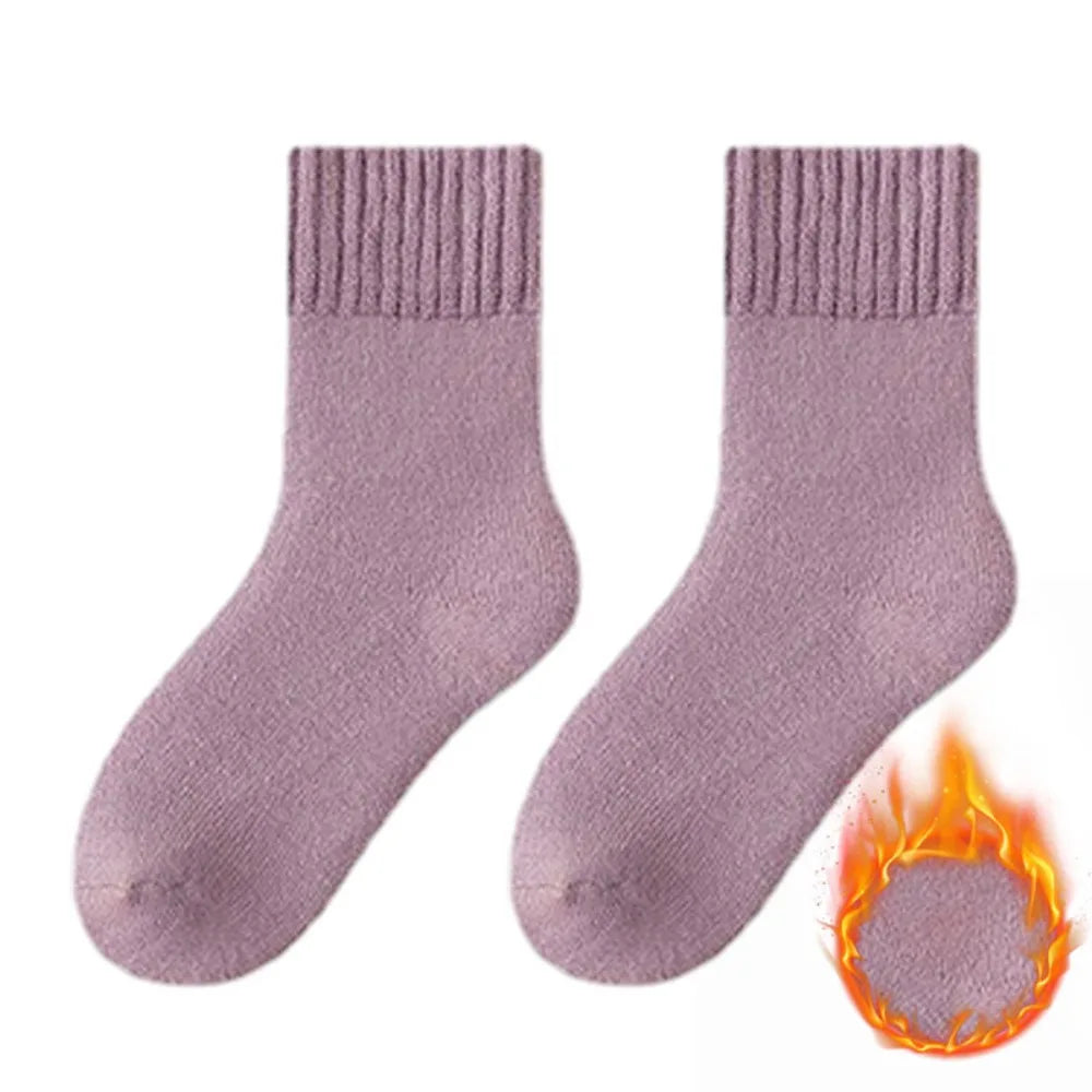 purple Color Women’s Thick Thermal Socks For Winter Sleep & Lounge