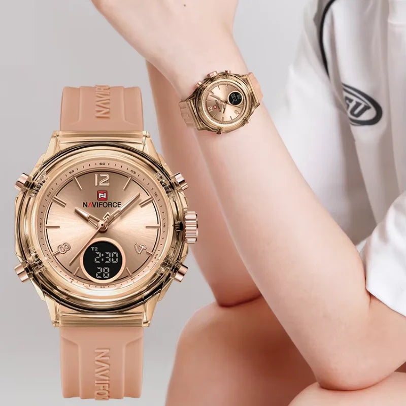 Women’s Dual Display Sports Watch – 50M Water Resistant