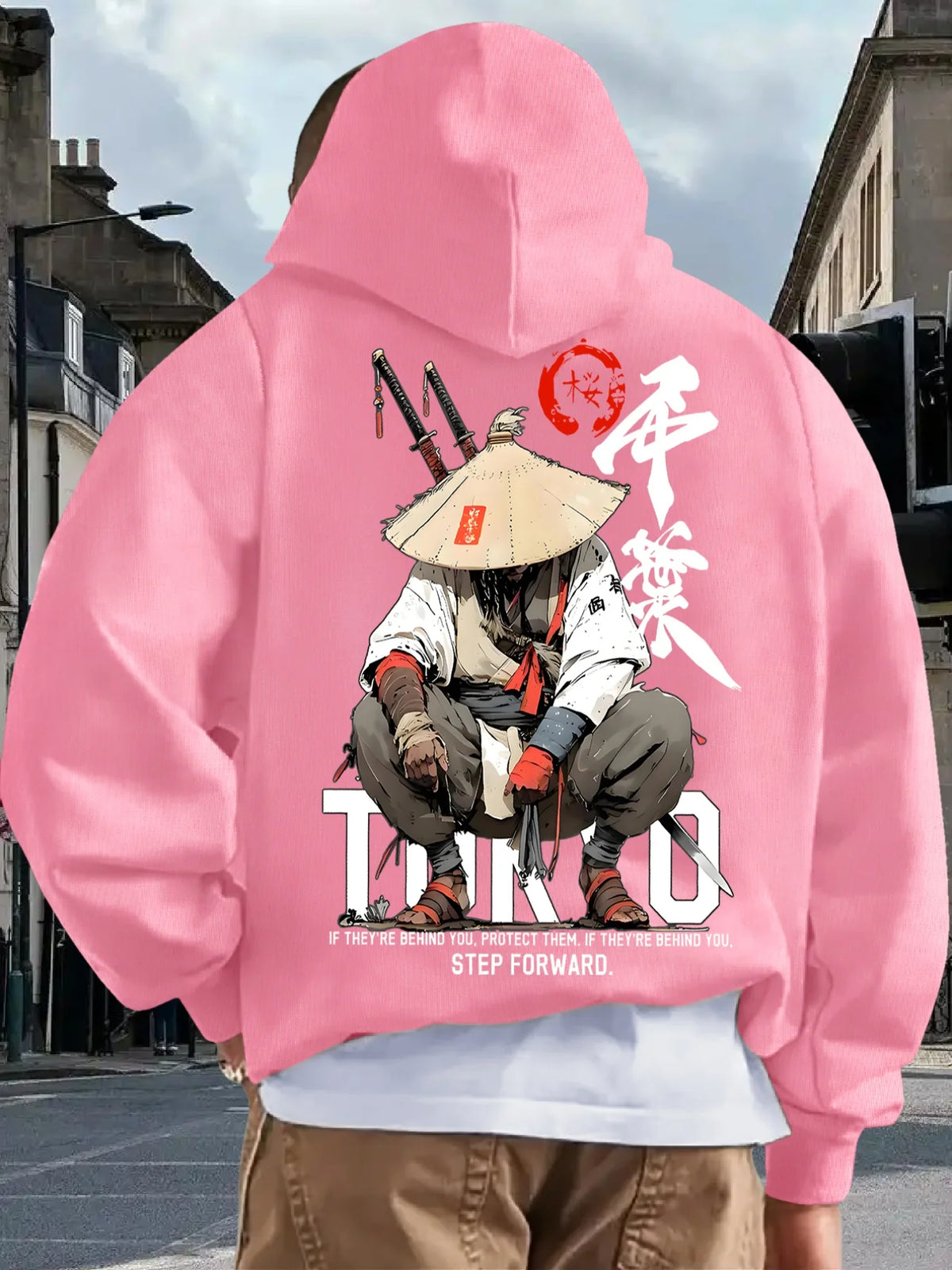 Harajuku Samurai Art Hoodie Pullover Sweatshirt