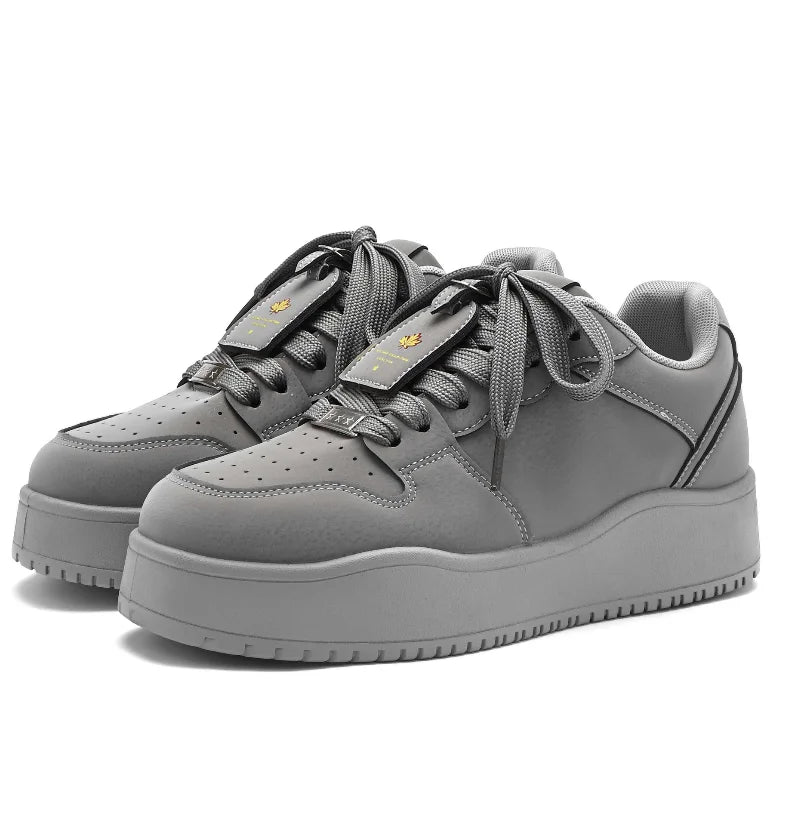 Men's PU Casual Sneakers – Breathable Rubber Sole