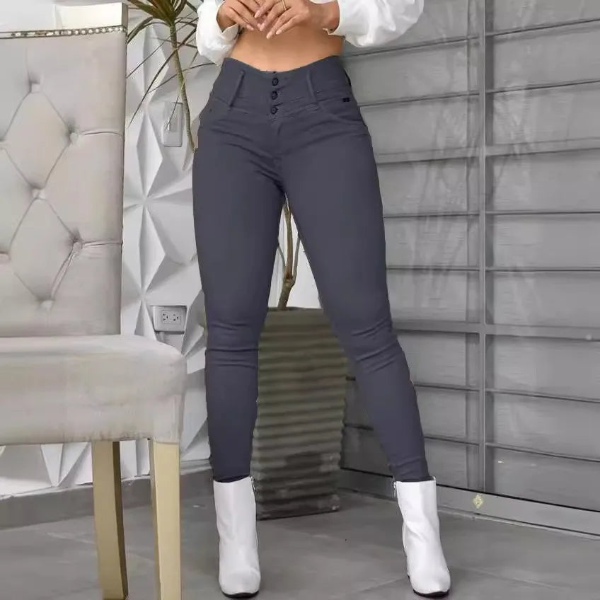 Women’s High Waist Slim Pencil Pants – Full Length