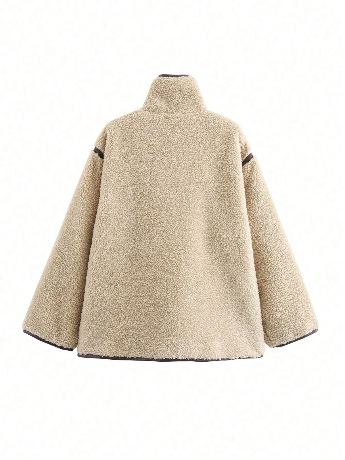 Women’s Fleece Teddy Jacket – Thick Stand Collar Coat