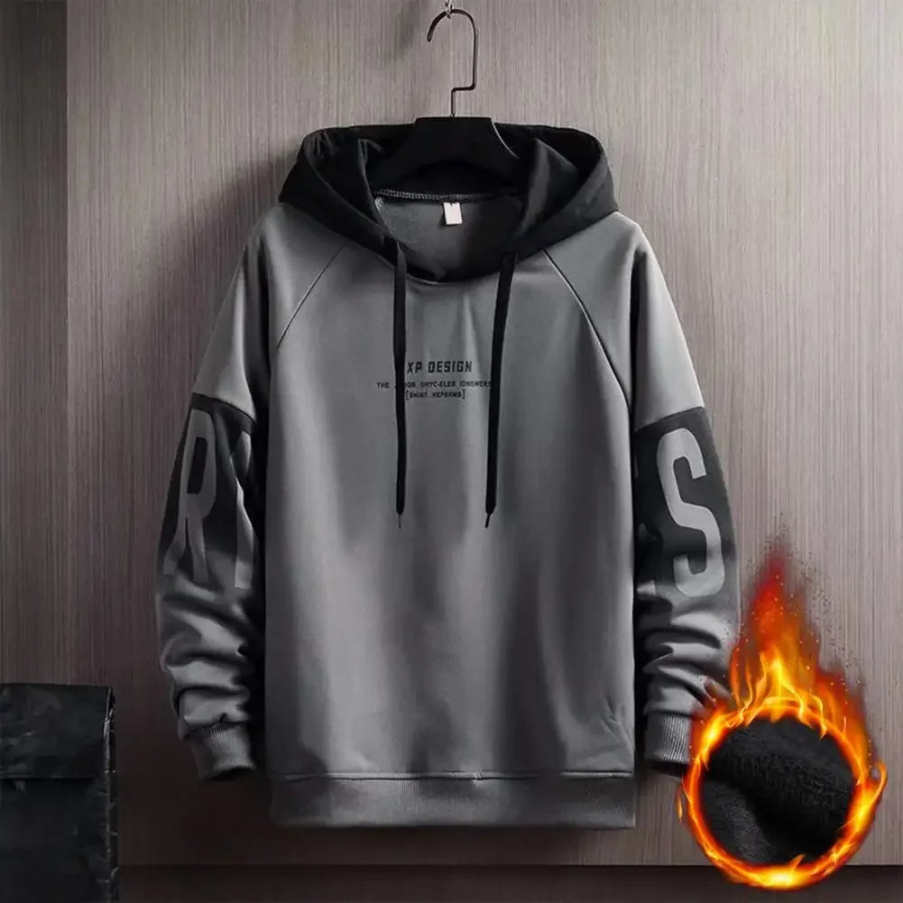Men’s Hooded Pullover Sweatshirt With Plush Lining