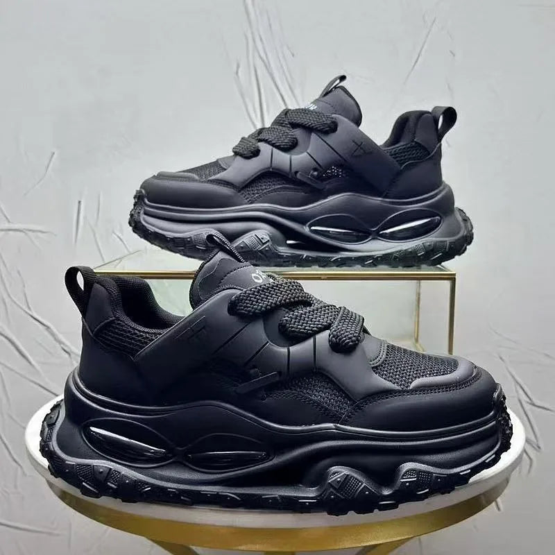 Men’s Mesh Casual Sneakers – Breathable Thick Sole Comfort