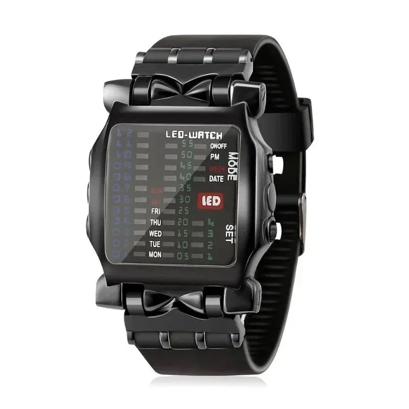 Men's LED Binary Crab Watch – Futuristic Gift Style
