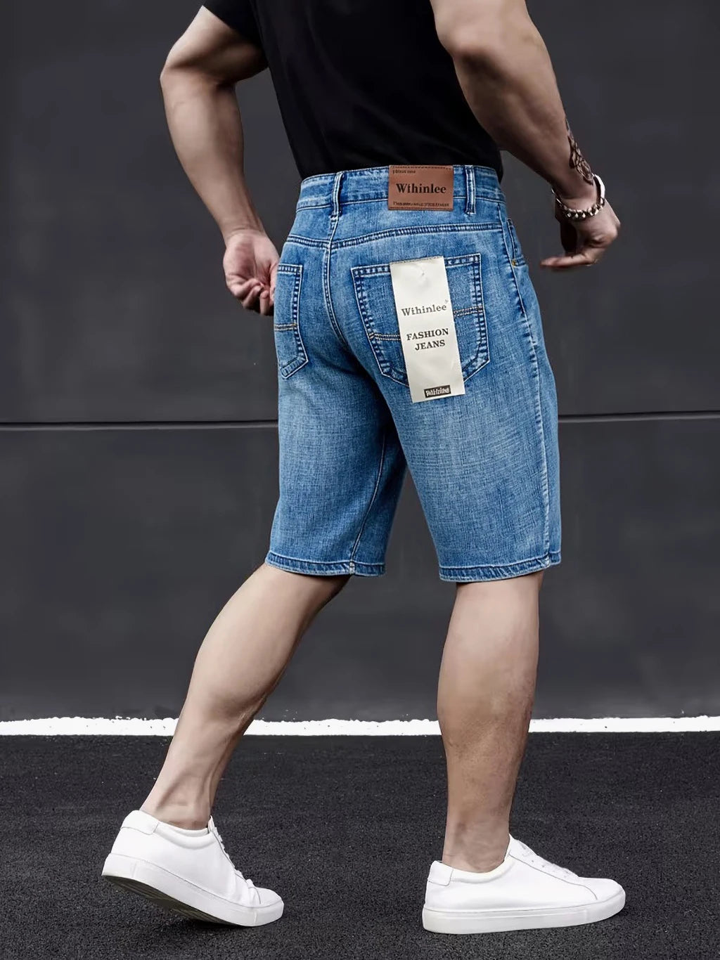 Z866-Blue Color Men's Straight Fit Business Jeans Classic Denim Pants