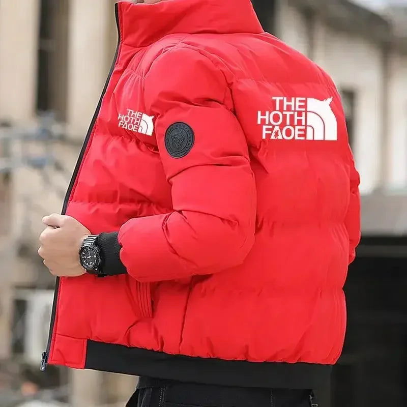 Men's Thick Winter Jacket With Zipper Closure