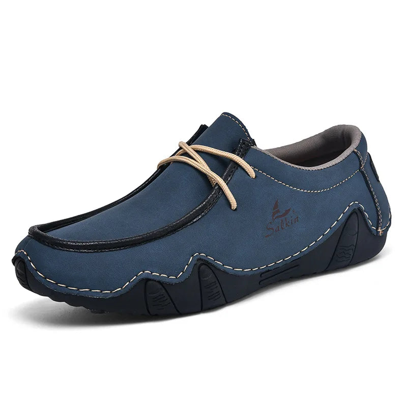 Men’s PU Leather Casual Loafers – Slip-On Driving Shoes